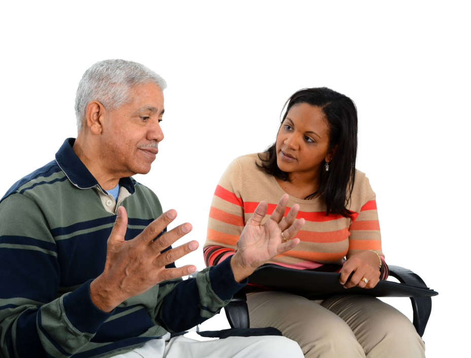 old man and his female counselor