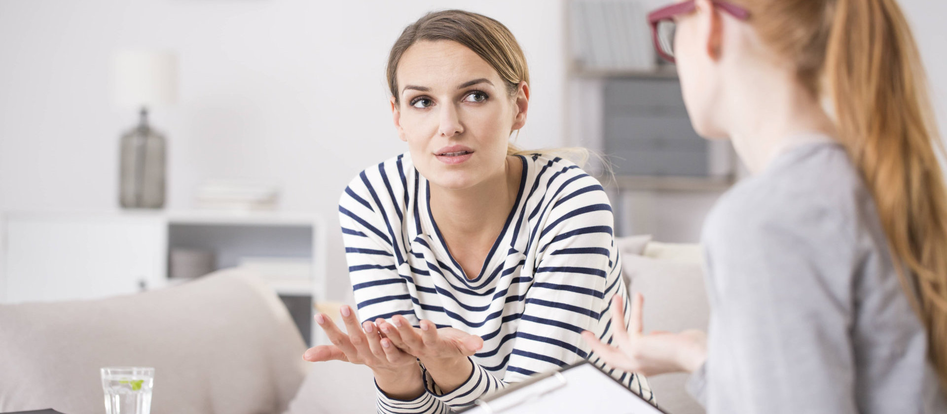 young female woman doing counseling